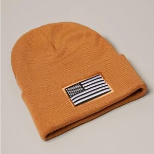 MIRMARU Men's US American Flag Embroidered Folded  Beanie Cap